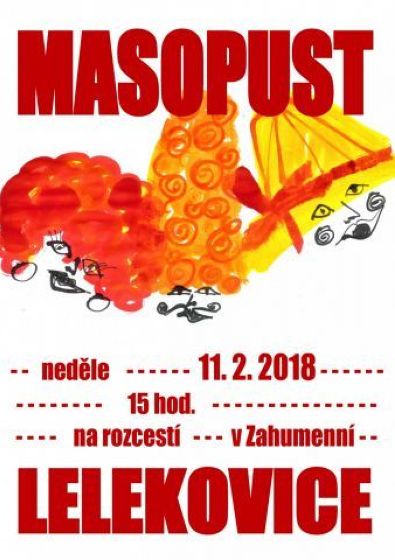 Plakát události Masopust v Lelekovicích