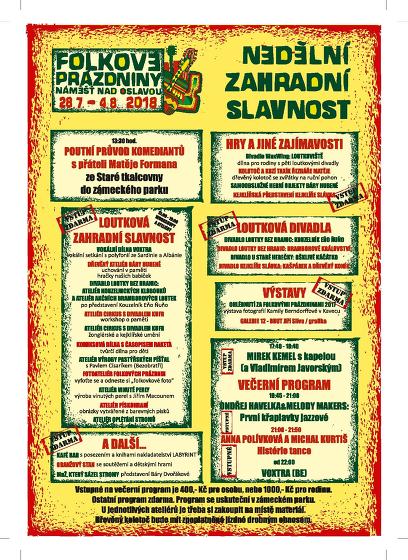 Plakát události Nedělní zahradní slavnost