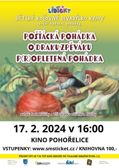 Plakát události Pošťácká pohádka - O draku zpěváku - P(r)opletená pohádka