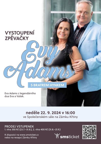 Plakát události EVA ADAMS z legendárního dua Eva a Vašek