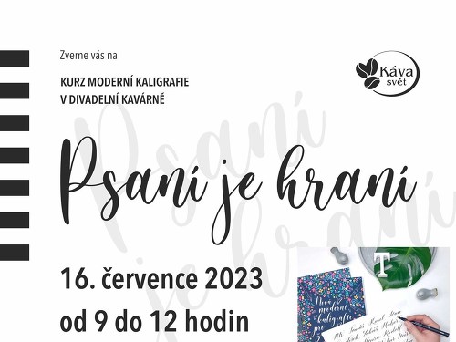 Plakát události Psaní je hraní - Kurz moderní kaligrafie