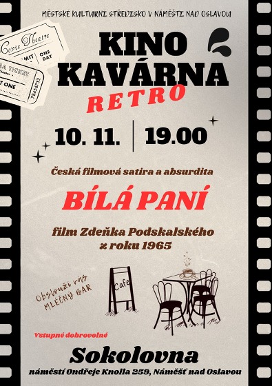 Plakát události Kinokavárna - film Bílá paní