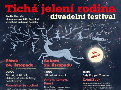 Plakát události Storytelling CZ - festival Tichá jelení rodina