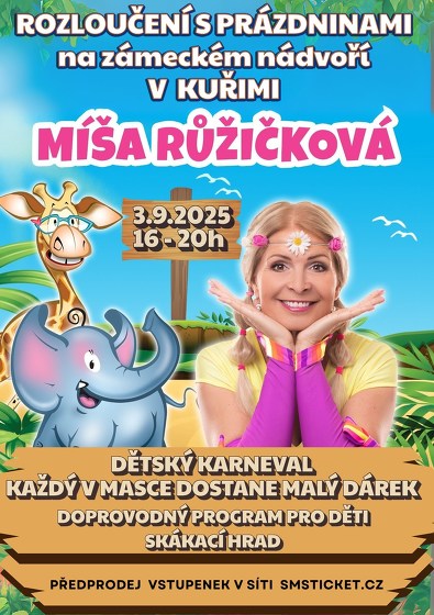 Plakát události Rozloučení s prázdninami - Míša Růžičková