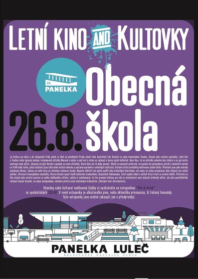 Plakát události LETNÍ KINO & KULTOVKY na Panelce: Obecná škola