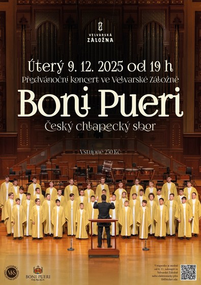 Plakát události Boni Pueri - vánoční koncert ve Velvarské Záložně