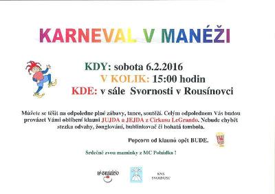Plakát události Karneval v manéži