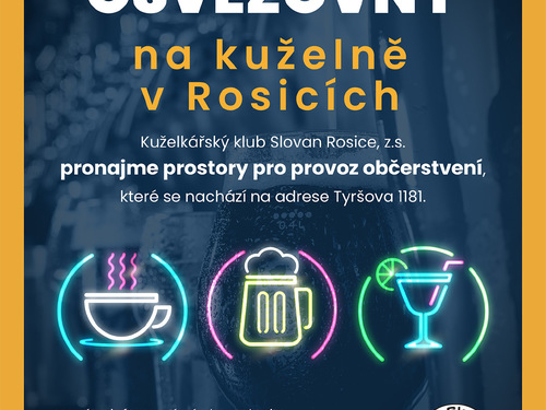 Pronájem osvěžovny na kuželně v Rosicích