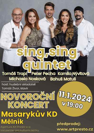 Plakát události Novoroční koncert Sing Sing Quintet