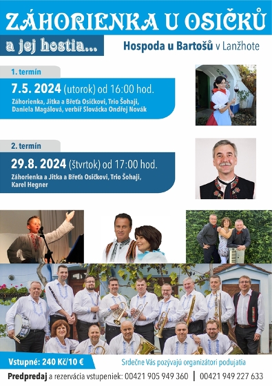 Plakát události Záhorienka u Osičků a jej hostia...