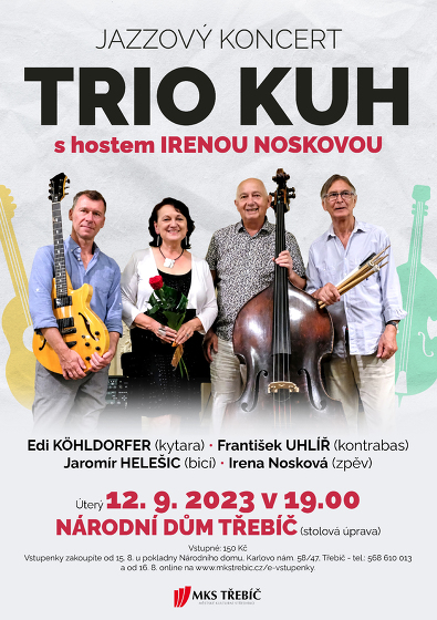 Plakát události Trio KUH a Irena Nosková