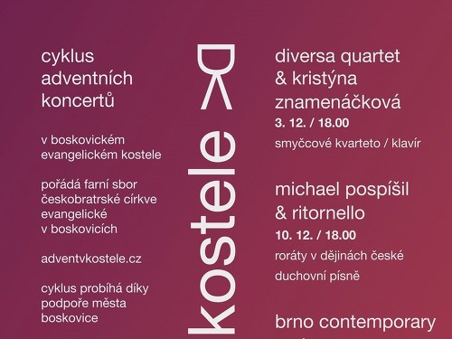 Plakát události Nota + Akcident (adventní sborový koncert)