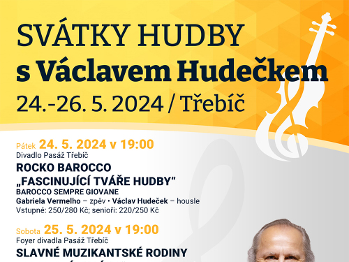 Plakát události Svátky hudby s Václavem Hudečkem
