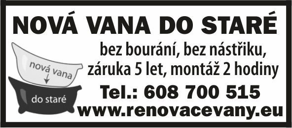 RENOVACE VANY akrylátovou vložkou