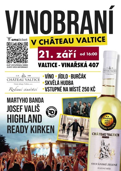 Plakát události Vinobraní v CHÂTEAU VALTICE