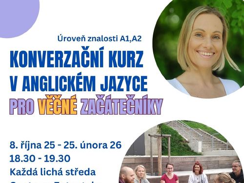 Plakát události Anglický kurz pro věčné začátečníky ve Slavkově u Brna