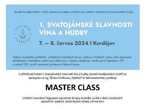 Plakát události MasterClass Ryzlink Rýnský & Pinot Noir