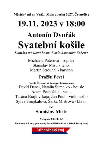 Plakát události Antonín Dvořák Svatební košile