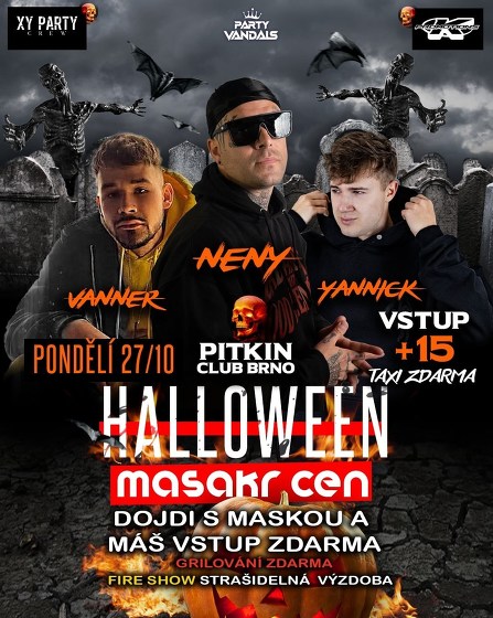 Plakát události Epic Halloween w/NENY/VANNER/YANNICK