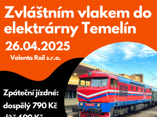 Plakát události Zvláštním vlakem do Temelína