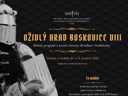 Plakát události Oživlý hrad Boskovice VIII.