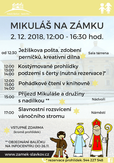 Plakát události Mikuláš na zámku Slavkov - Austerlitz