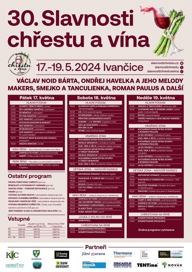 Plakát události 30. Slavnosti chřestu a vína v Ivančicích