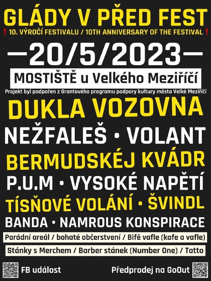 Plakát události Glády v před fest, vol. 10