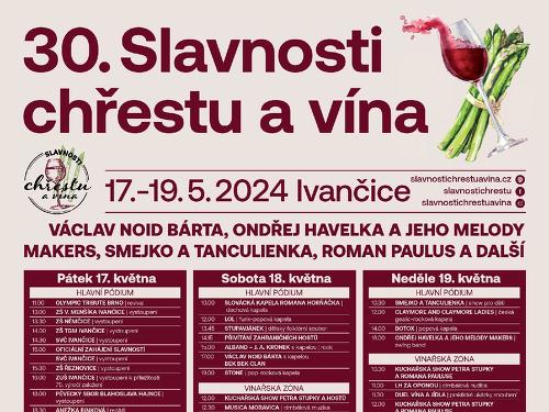 Plakát události 30. Slavnosti chřestu a vína v Ivančicích