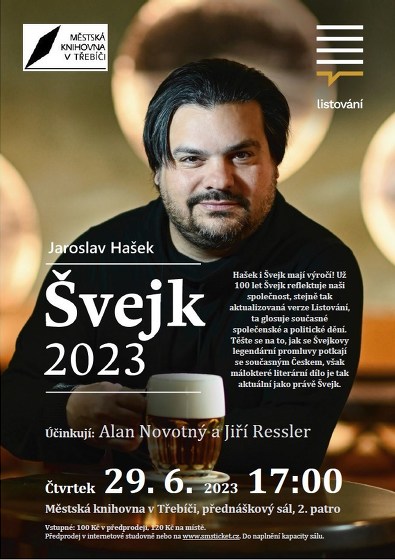 Plakát události LiStOVáNí: Jaroslav Hašek. Švejk 2023
