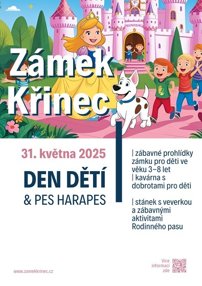 Plakát události Zámek Křinec | prohlídky pro děti
