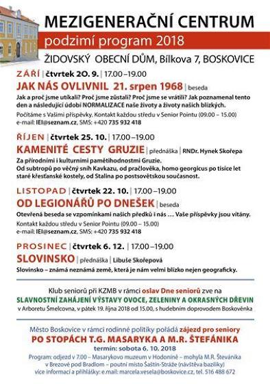 Plakát události Mezigenerační centrum - Od legionářů po dnešek