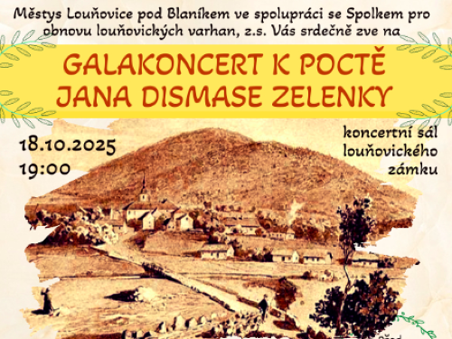 Plakát události Galakoncert k poctě Jana Dismase Zelenky