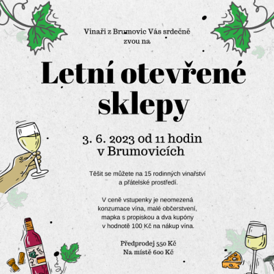Plakát události Letní otevřené sklepy 2023