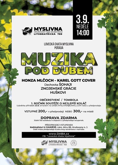 Plakát události MUZIKA POD DUBEM