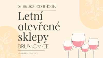 Plakát události Letní otevřené sklepy Brumovice 2024