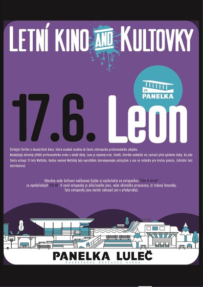 Plakát události LETNÍ KINO & KULTOVKY na Panelce: Leon