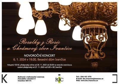 Plakát události Novoroční koncert - Rosalky z Rosic a Chrámový sbor Ivančice