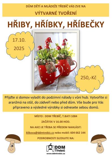Plakát události Hřiby, hříbky, hříbečky