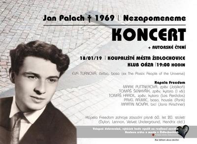 Plakát události Koncert - Jan Palach 1969, nezapomeneme