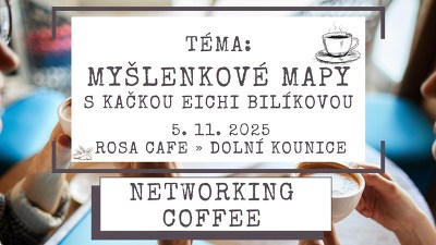 Plakát události Networking Coffee - Myšlenkové mapy s Kačkou Eichi Bilíkovou