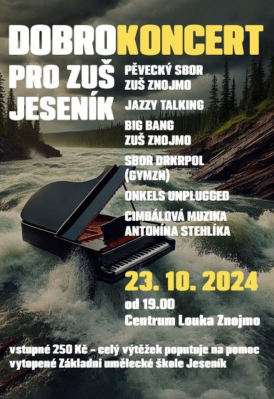 Plakát události Benefiční koncert pro ZUŠ Jeseník