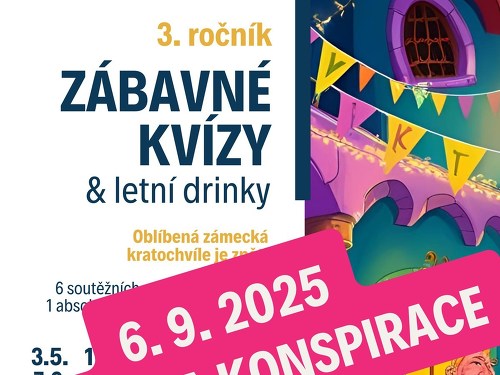 Plakát události Zábavný kvíz na zámku Křinec | Záhady a konspirace