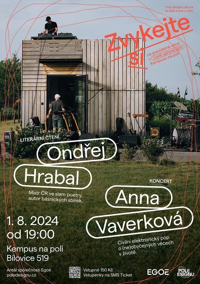 Plakát události Anna Vaverková a Ondřej Hrabal na Poli designu