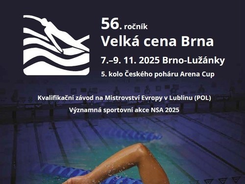 Plakát události Velká cena Brna 2025 v plavání