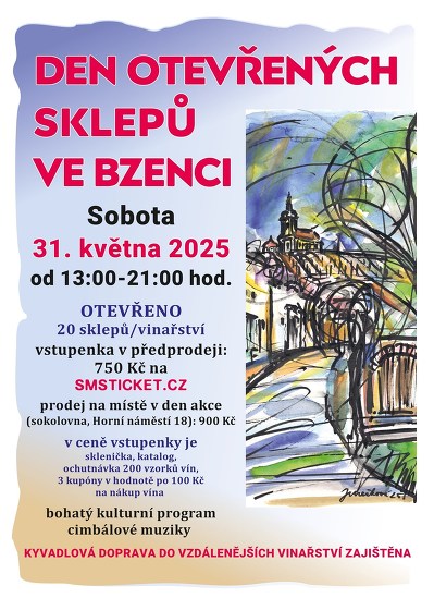 Plakát události Den otevřených sklepů ve Bzenci