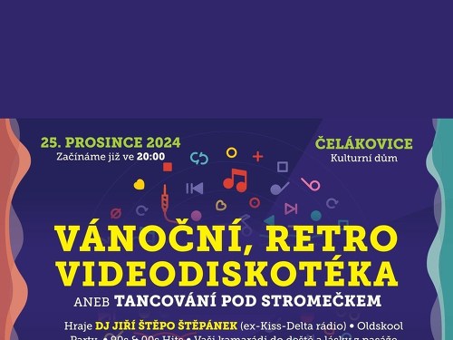 Plakát události Vánoční retro videodiskotéka, aneb tancování pod stromečkem