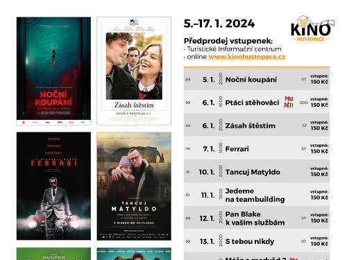 Plakát události Promítání v Kině Hustopeče