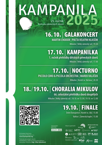 Plakát události Festival pěveckých sborů KAMPANILA MIKULOV 2025