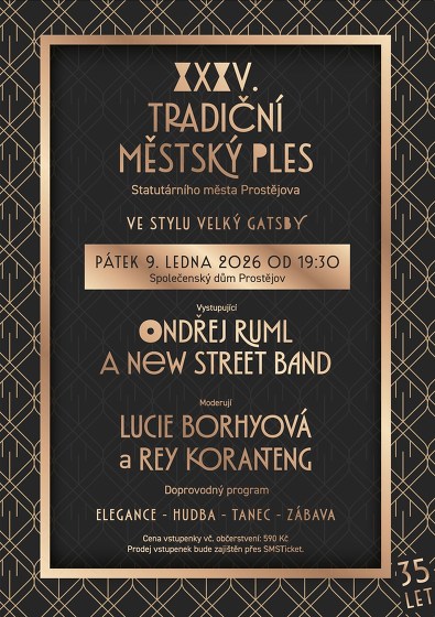 Plakát události 35. Tradiční městský ples Statutárního města Prostějova